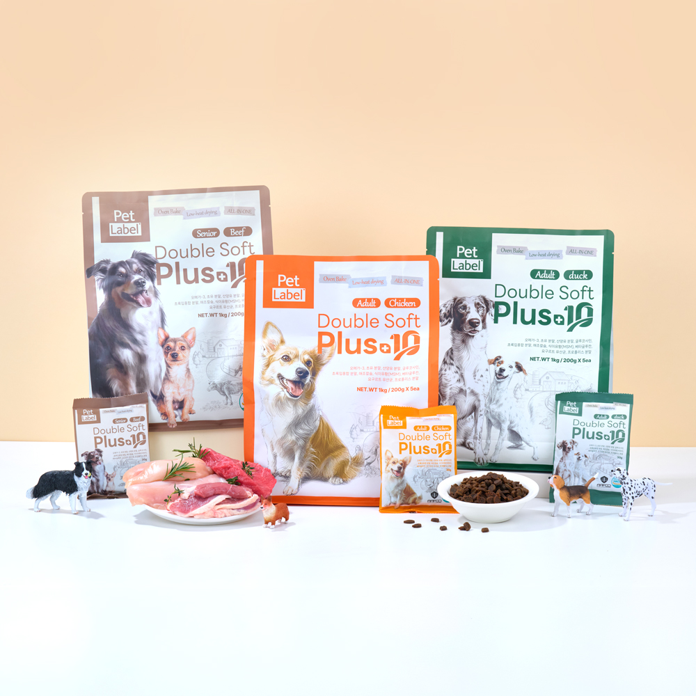 펫라벨 더블소프트플러스텐 1kg (200gx5ea) (닭 / 오리 / 소고기)