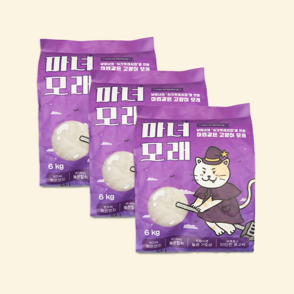 펫라벨 마녀모래 18kg (6kg x 3ea)