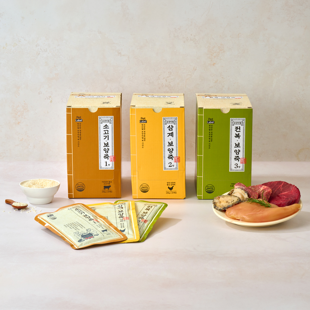 펫라벨 보양비법 100g x 10ea (소고기 / 삼계 / 전복)
