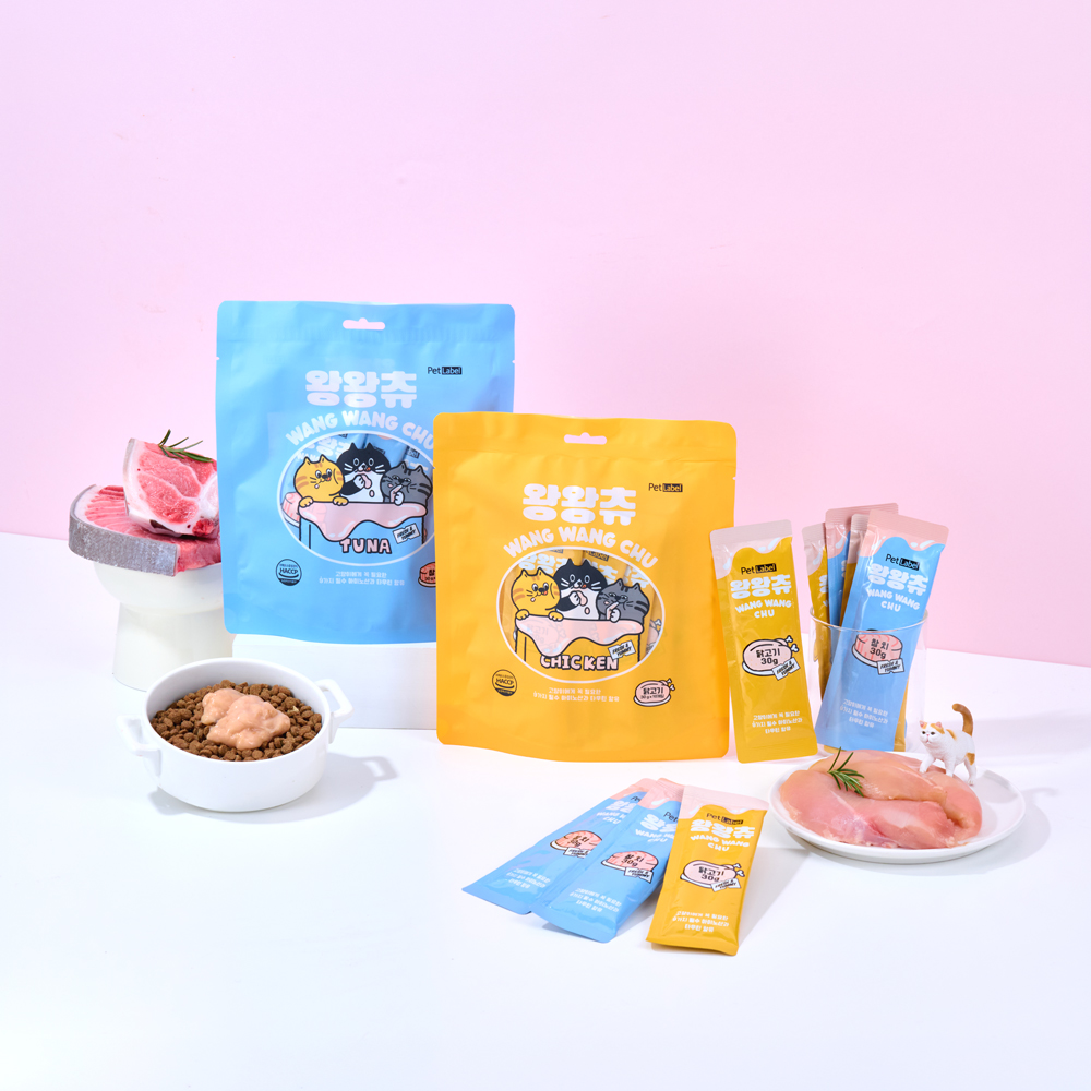 펫라벨 왕왕츄 30g X 10ea 4팩 (치킨 / 참치)