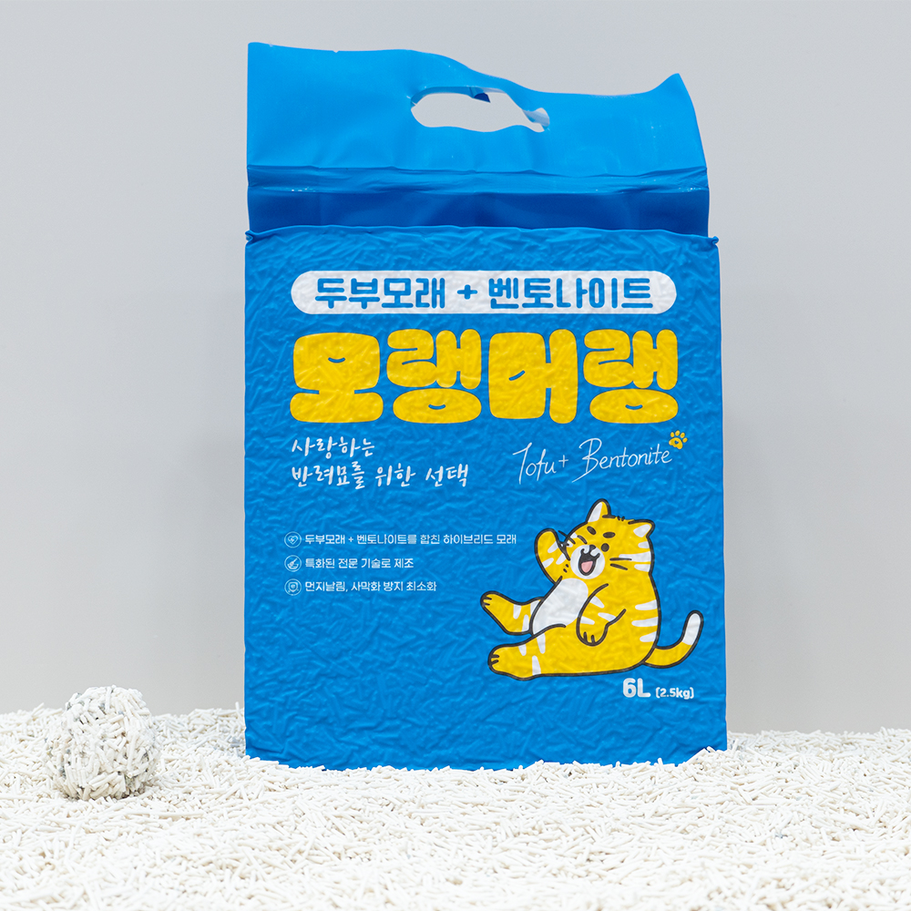 펫라벨 모랭머랭 두부모래 + 벤토나이트 15kg (2.5kg x 6ea)