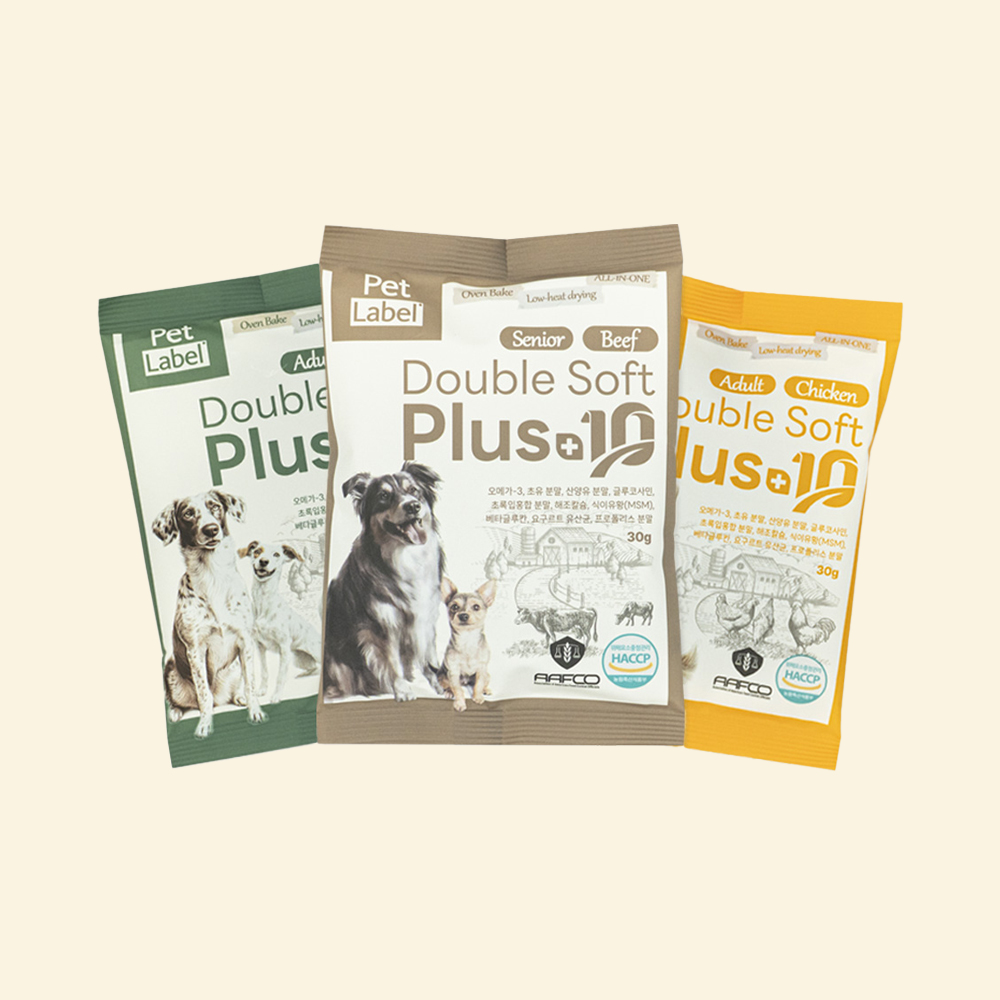 펫라벨 더블소프트플러스텐 샘플 30gx3종 (닭 / 오리 / 소고기)